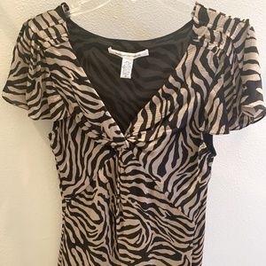 Diane von Furstenberg animal print blouse